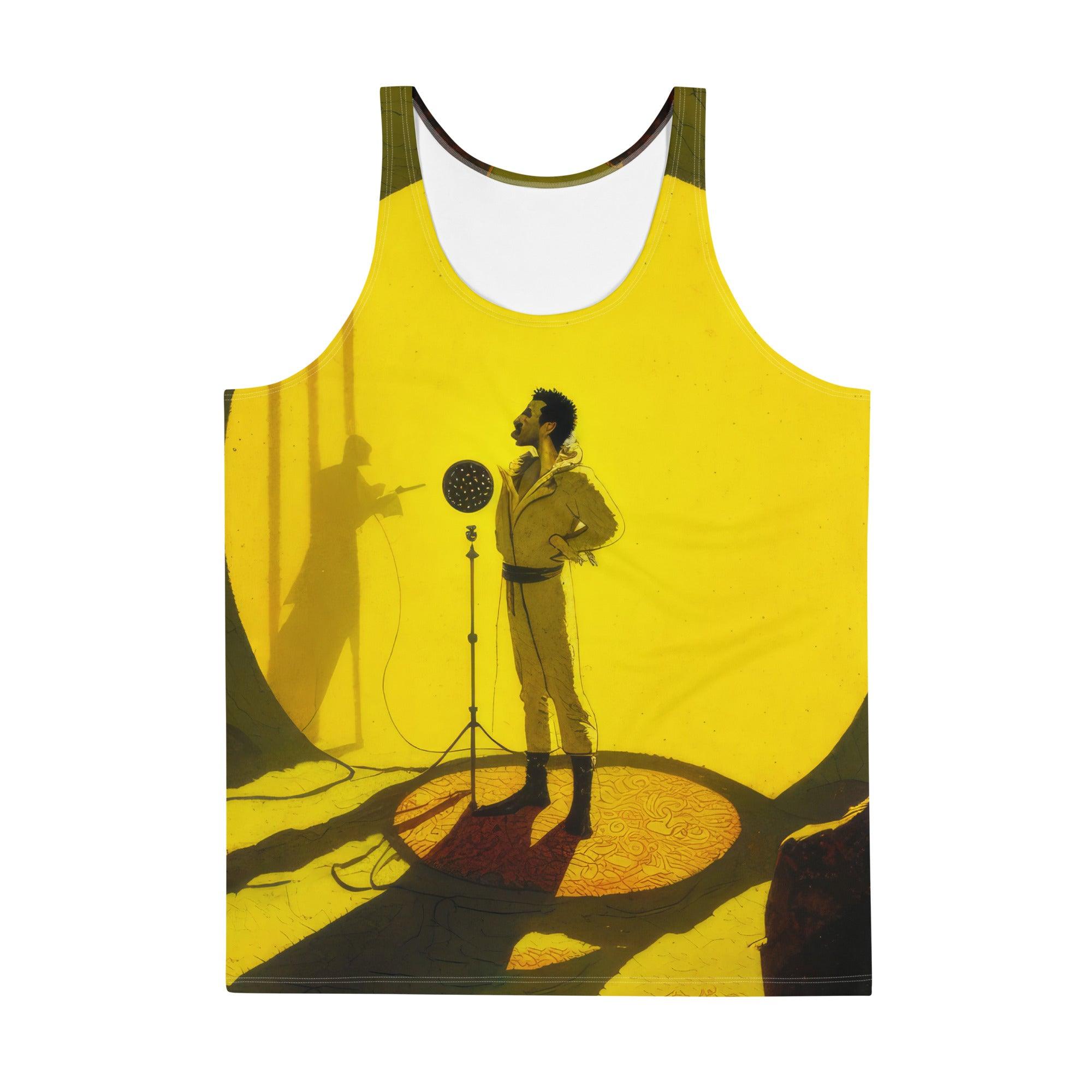 Eye-catching SurArt 102 Men's Tank, perfect for surf enthusiasts with a taste for art.