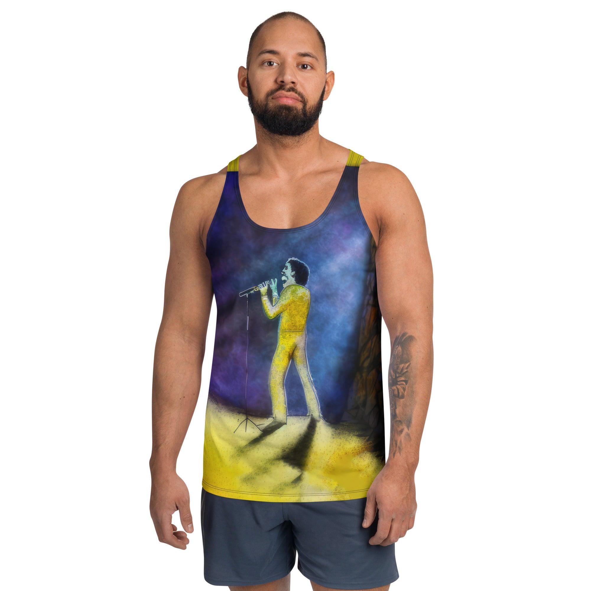 Dynamic SurArt 103 Men's Tank Top with standout surf-inspired art for a unique look.