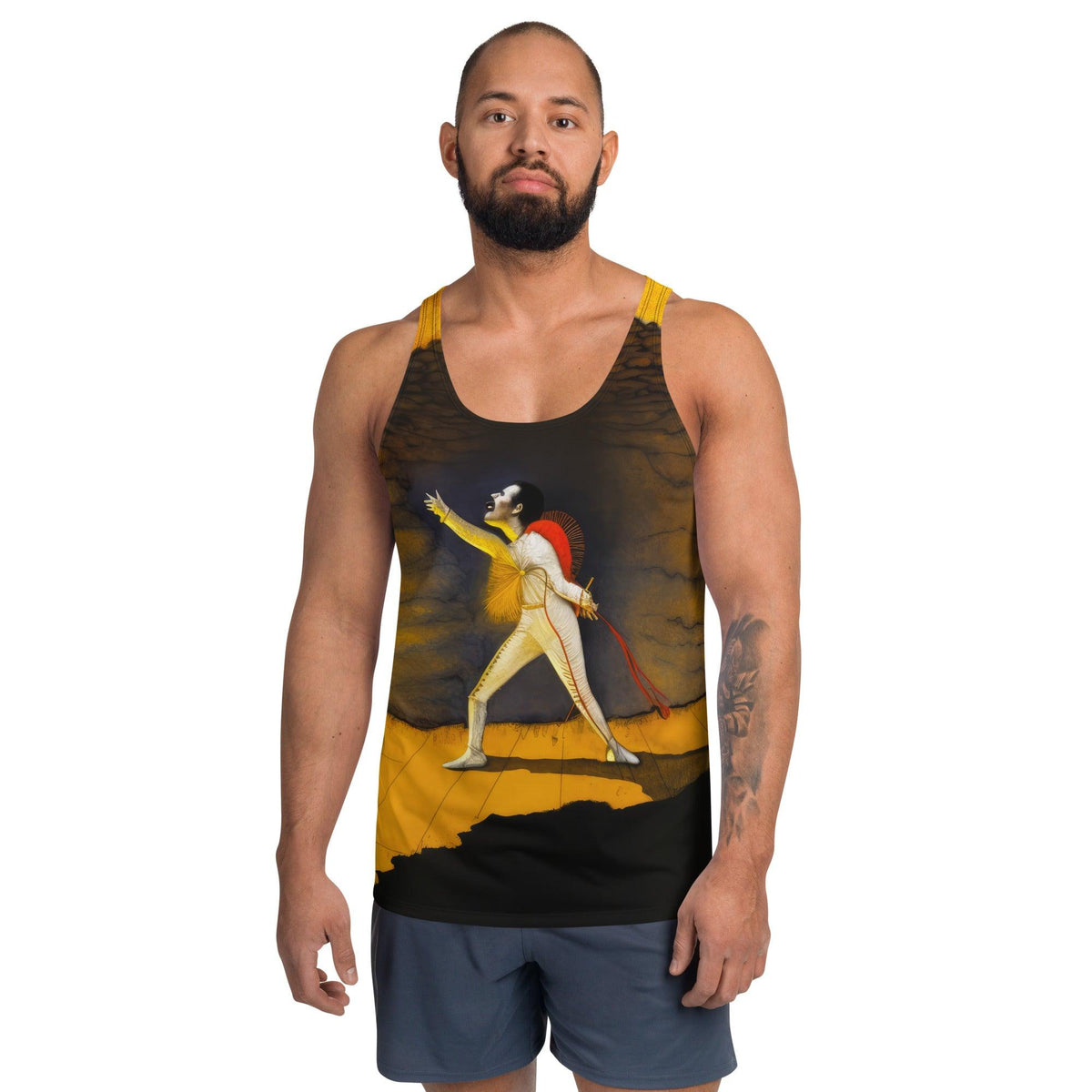 Unique SurArt 107 Men's Tank Top featuring exclusive surf art for a standout look.