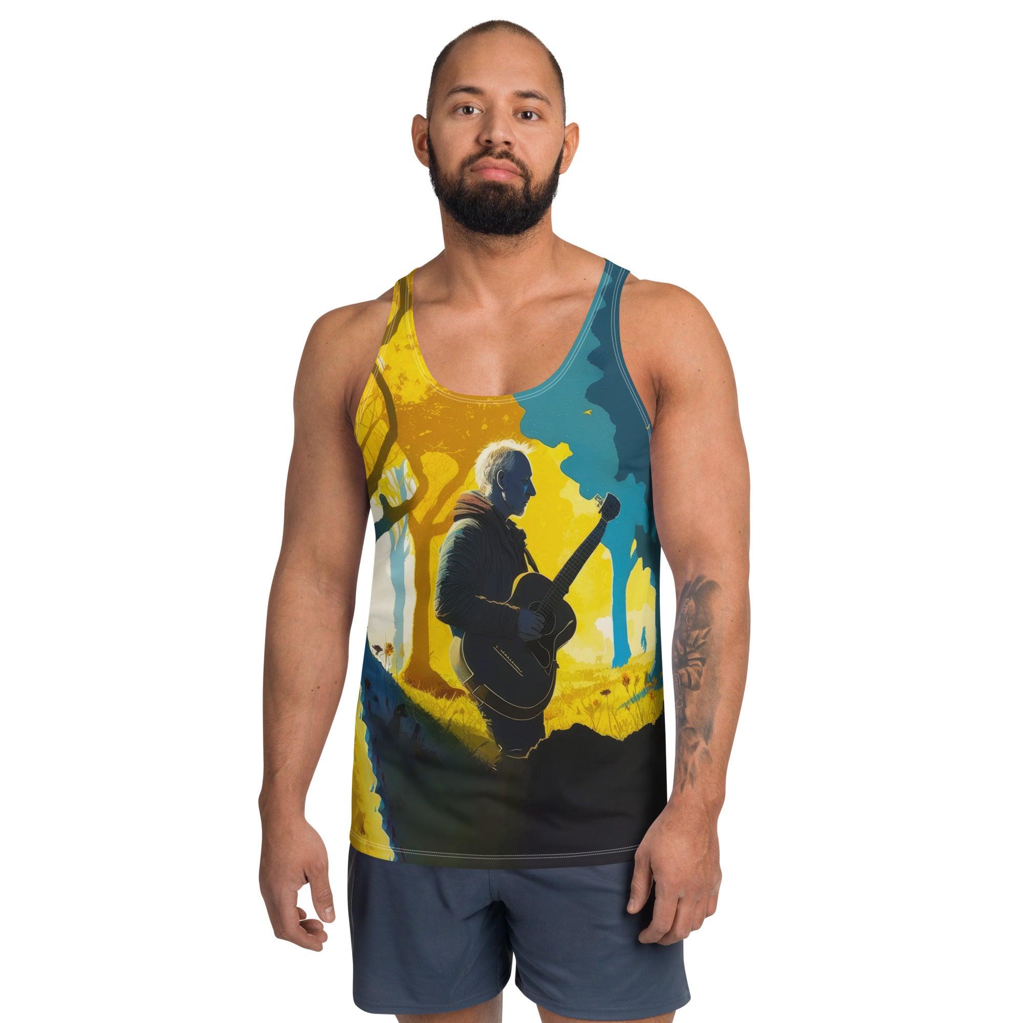 Unique SurArt 115 Men's Tank Top featuring eye-catching surf-inspired artwork.