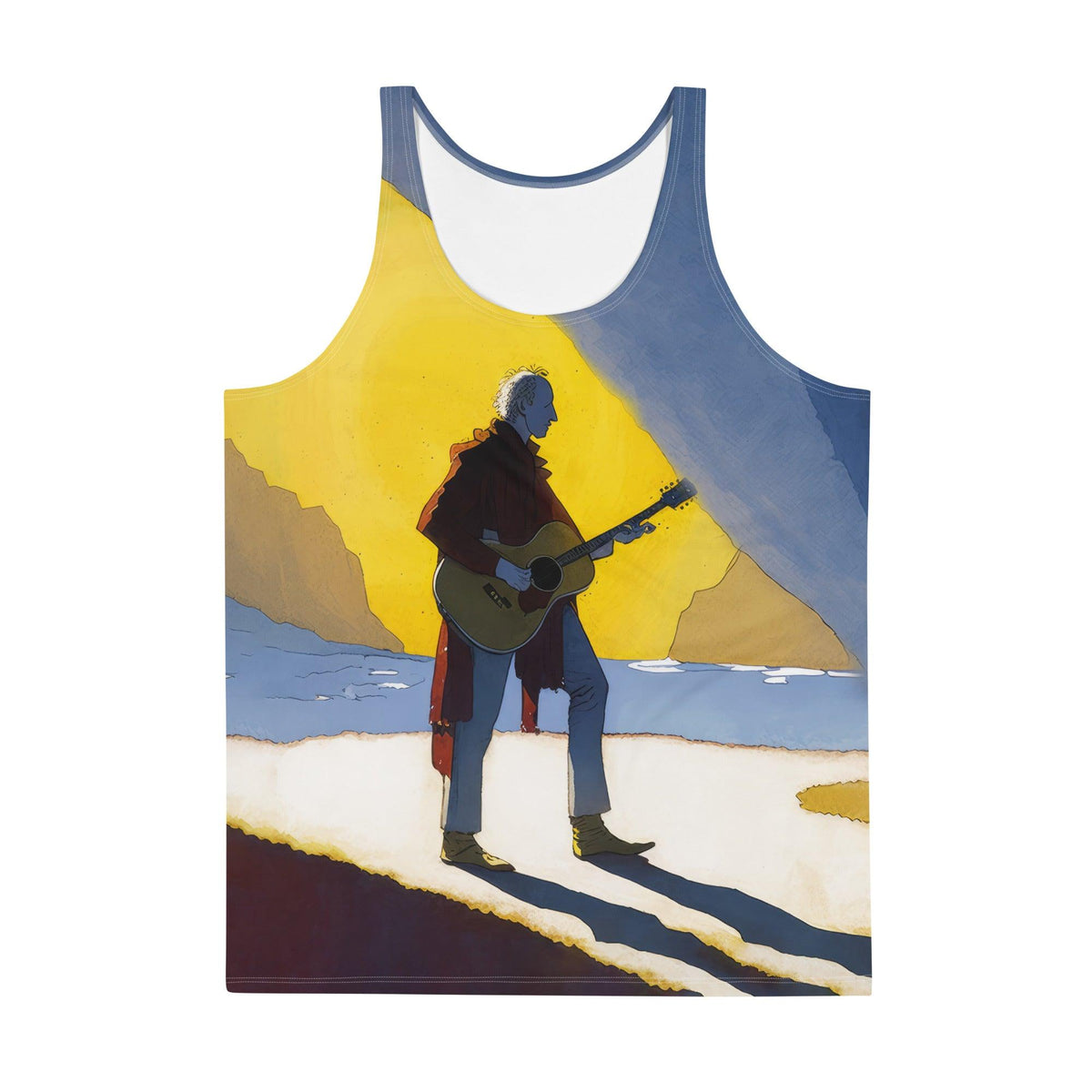 SurArt 119 Men's Tank Top showcasing exclusive surf-inspired artwork for a unique look.