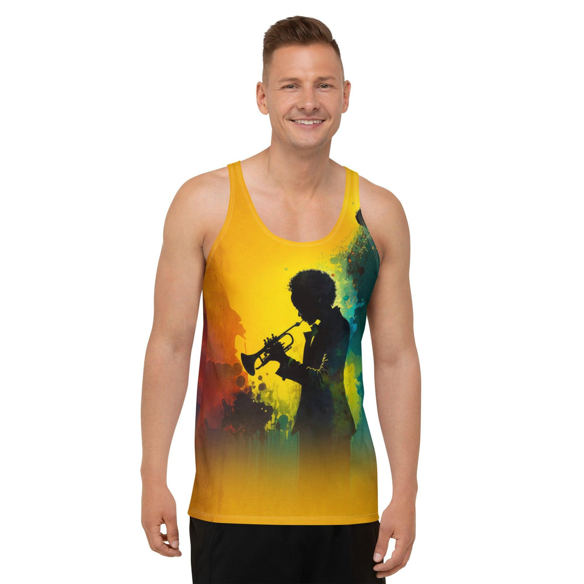 SurArt 122 Men's Tank Top with a unique, surf-inspired artistic design for a bold look.