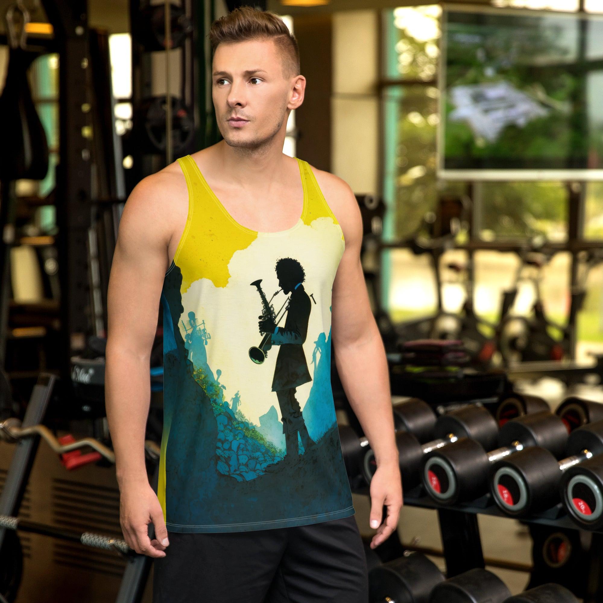 Eye-catching SurArt 124 Men's Tank, perfect for expressing individual style on and off the beach.