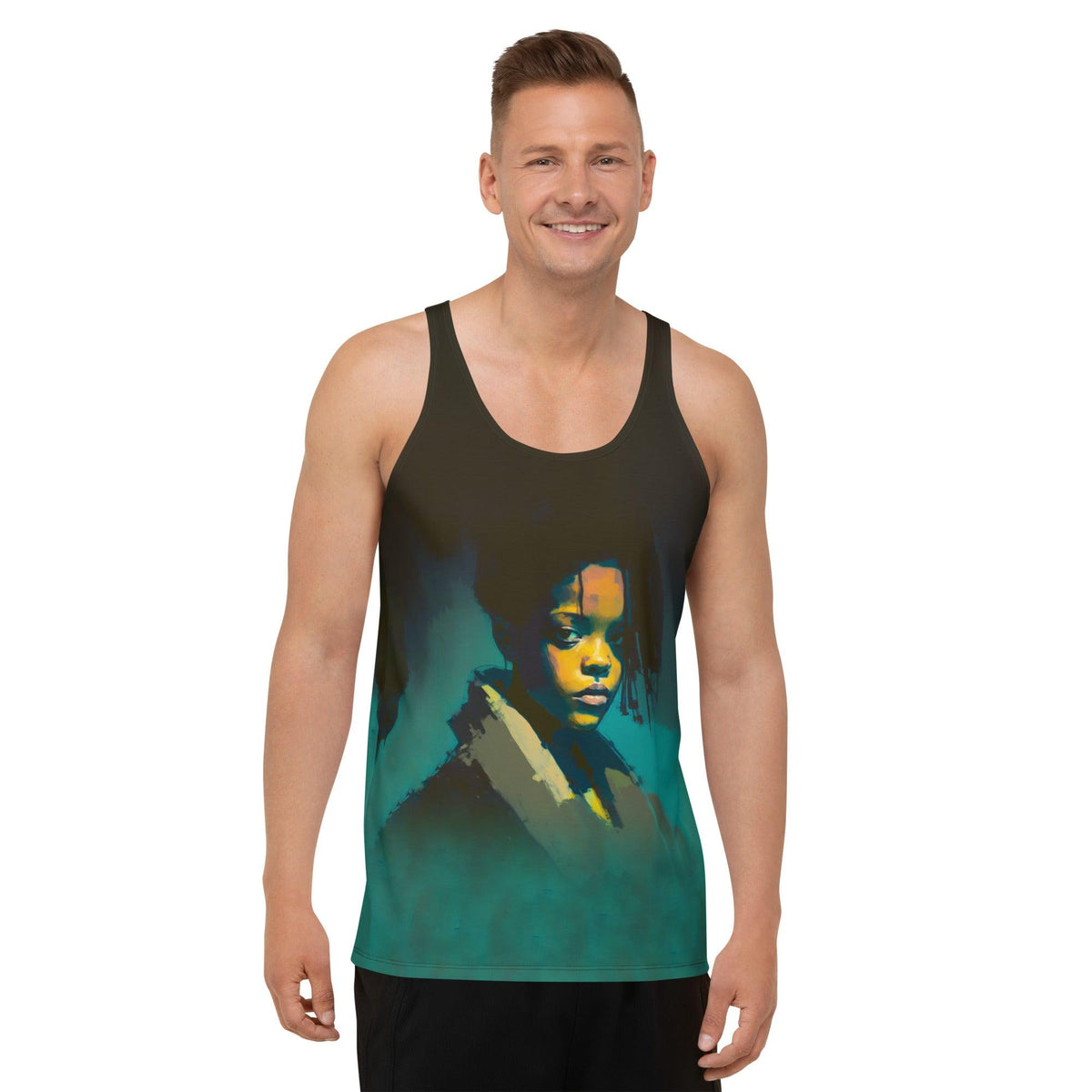 Striking SurArt 125 Men's Tank Top featuring one-of-a-kind surf-inspired artwork.