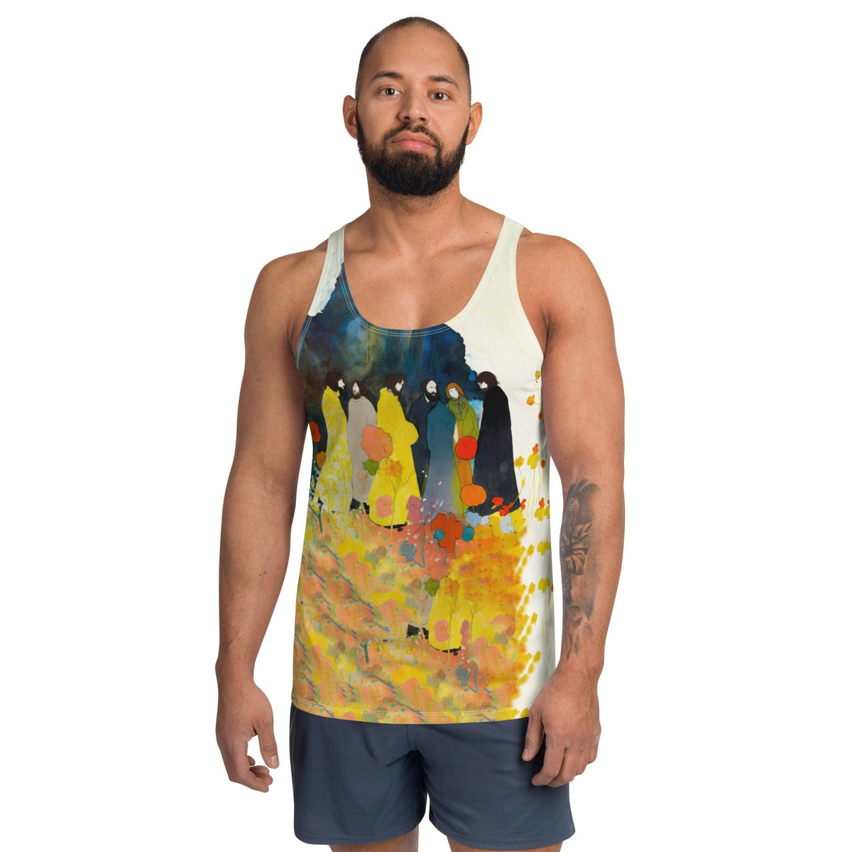 Innovative SurArt 126 Men's Tank Top featuring unique, surf-inspired artwork.