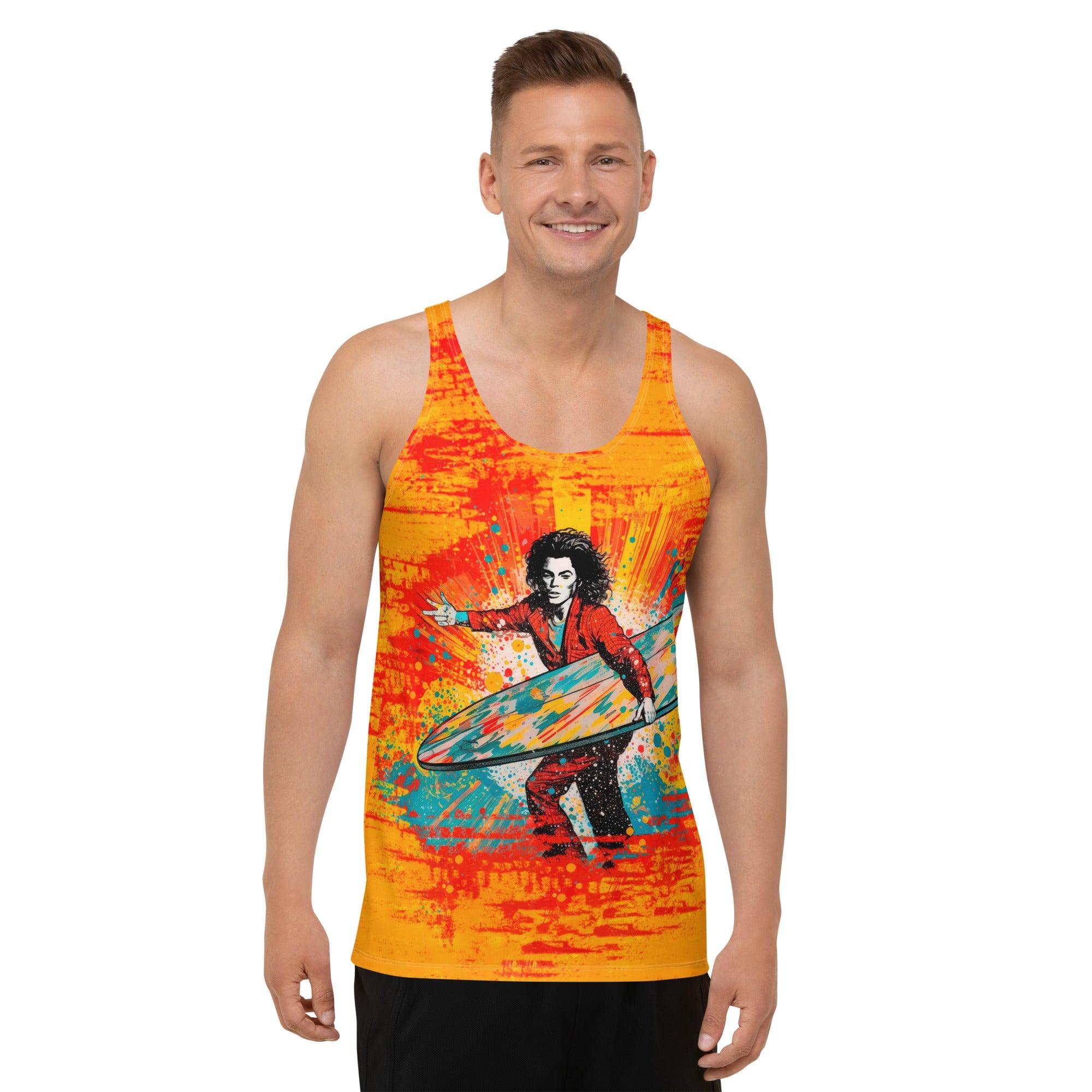 Men's Surfer's Paradise All-Over Print Tank Top Catch The Perfect Break - Beyond T-shirts