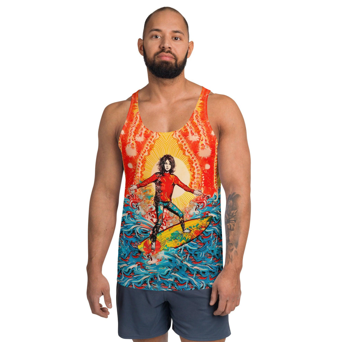 Surf Adventure Awaits All-Over Print Men's Tank Top Embrace The Call Of The Sea - Beyond T-shirts