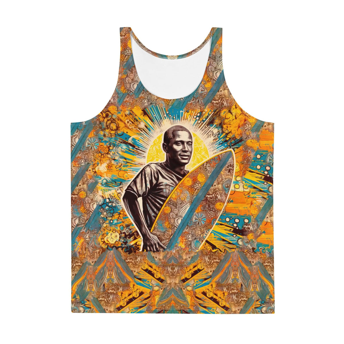 Sunset Surfer All-Over Print Men's Tank Top Surfing Into Twilight - Beyond T-shirts