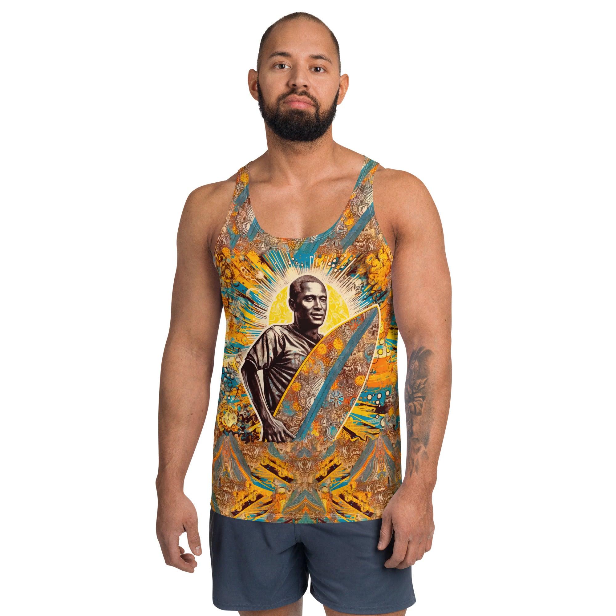 Sunset Surfer All-Over Print Men's Tank Top Surfing Into Twilight - Beyond T-shirts