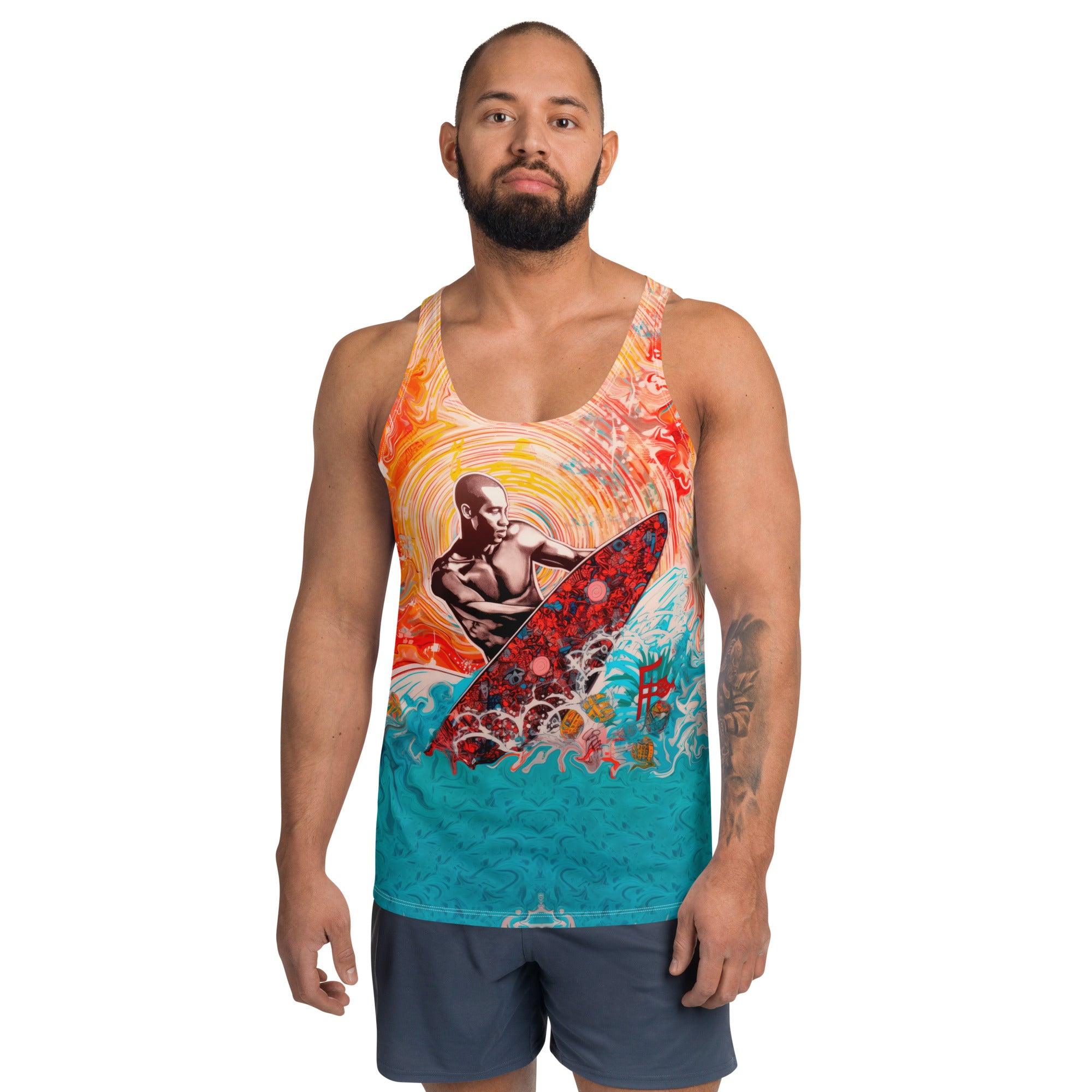 Surf's Calling All-Over Print Men's Tank Top Ride The Waves With Passion - Beyond T-shirts