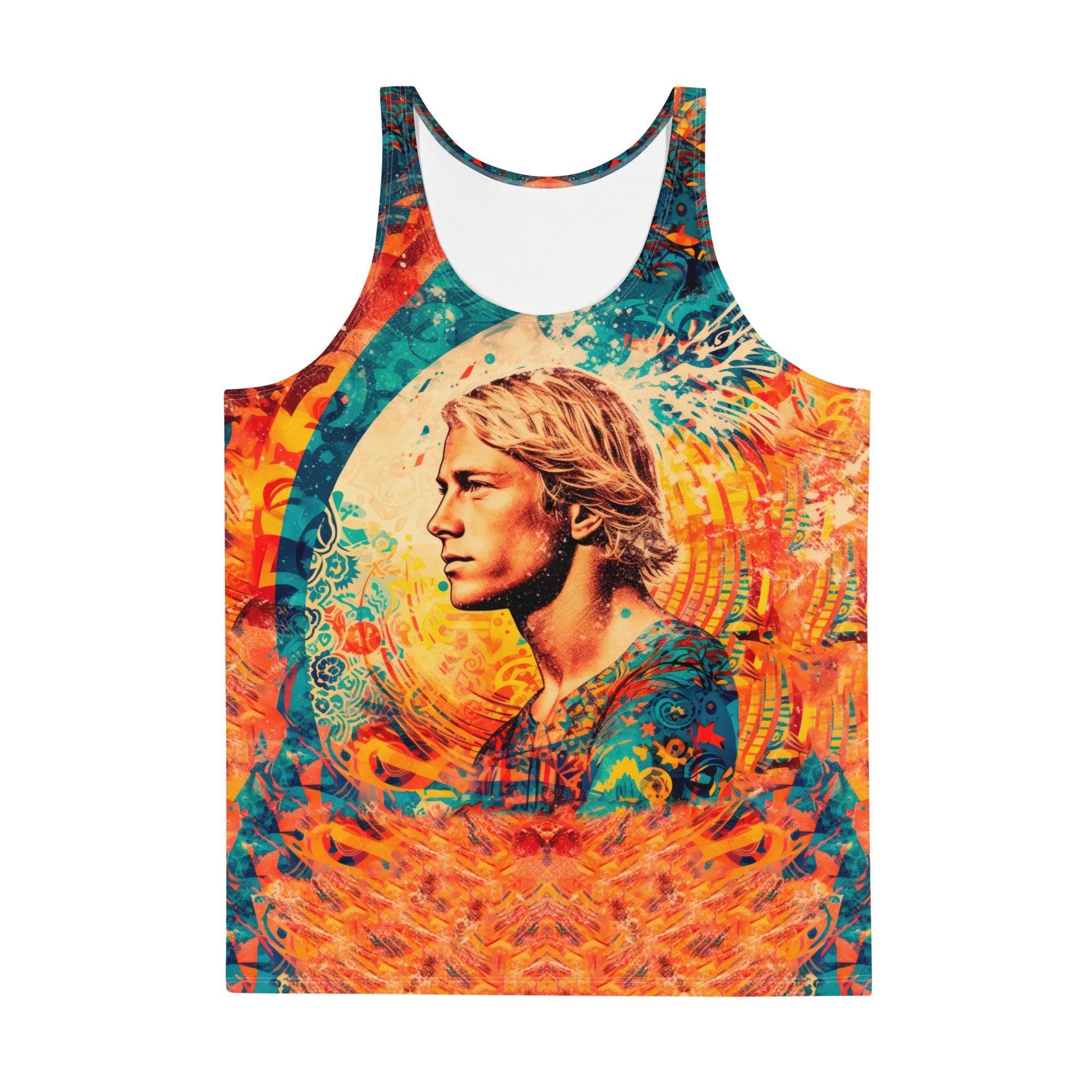 Sun-Kissed Surf Serenity All-Over Print Tank Tee - Beyond T-shirts