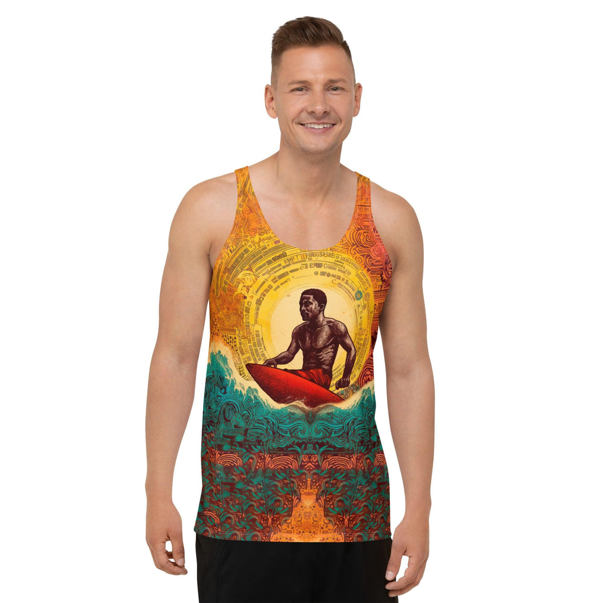 Surfing Fusion Men's All-Over Print Tank Top - Beyond T-shirts