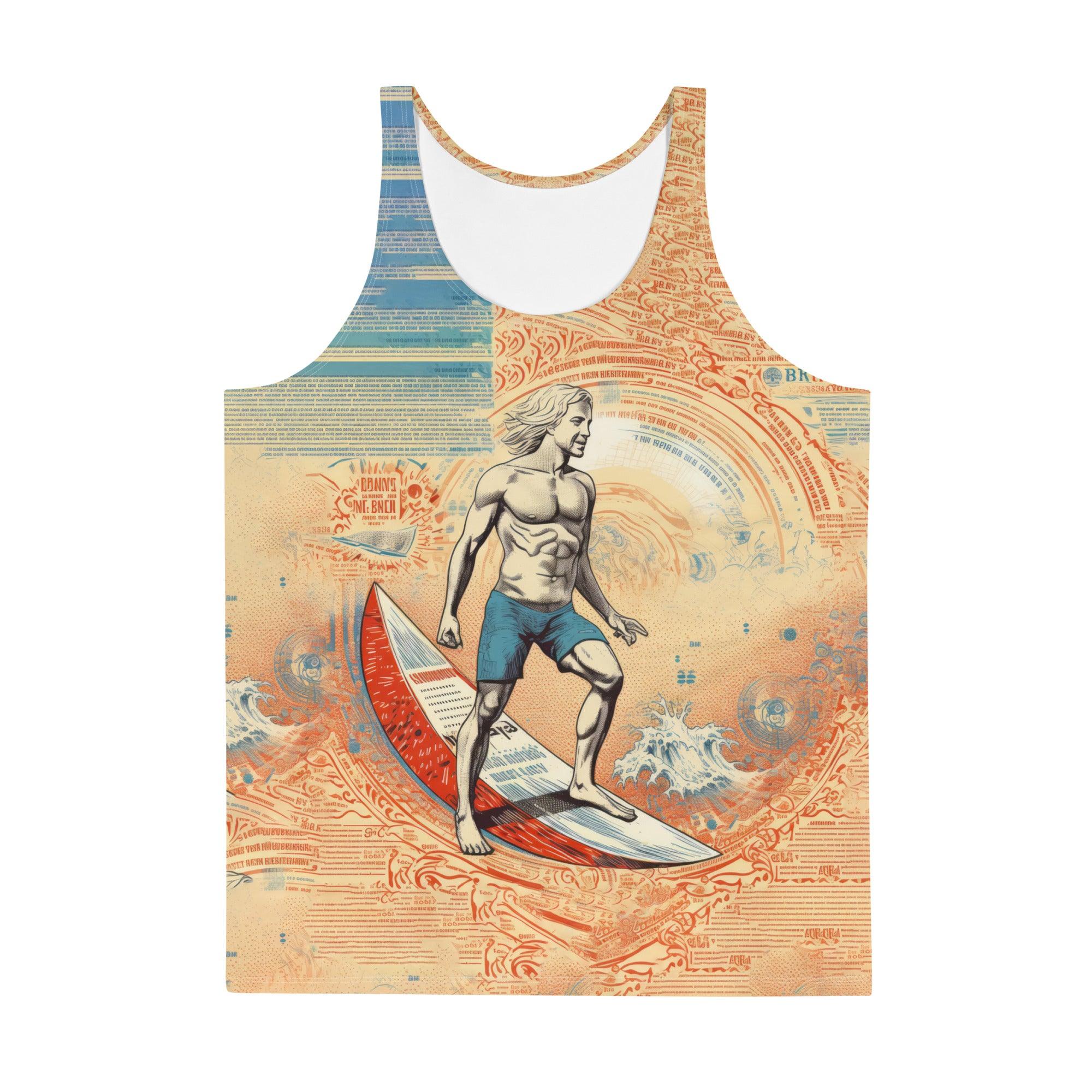 Surfing Adventure Tank Top For Men - Beyond T-shirts