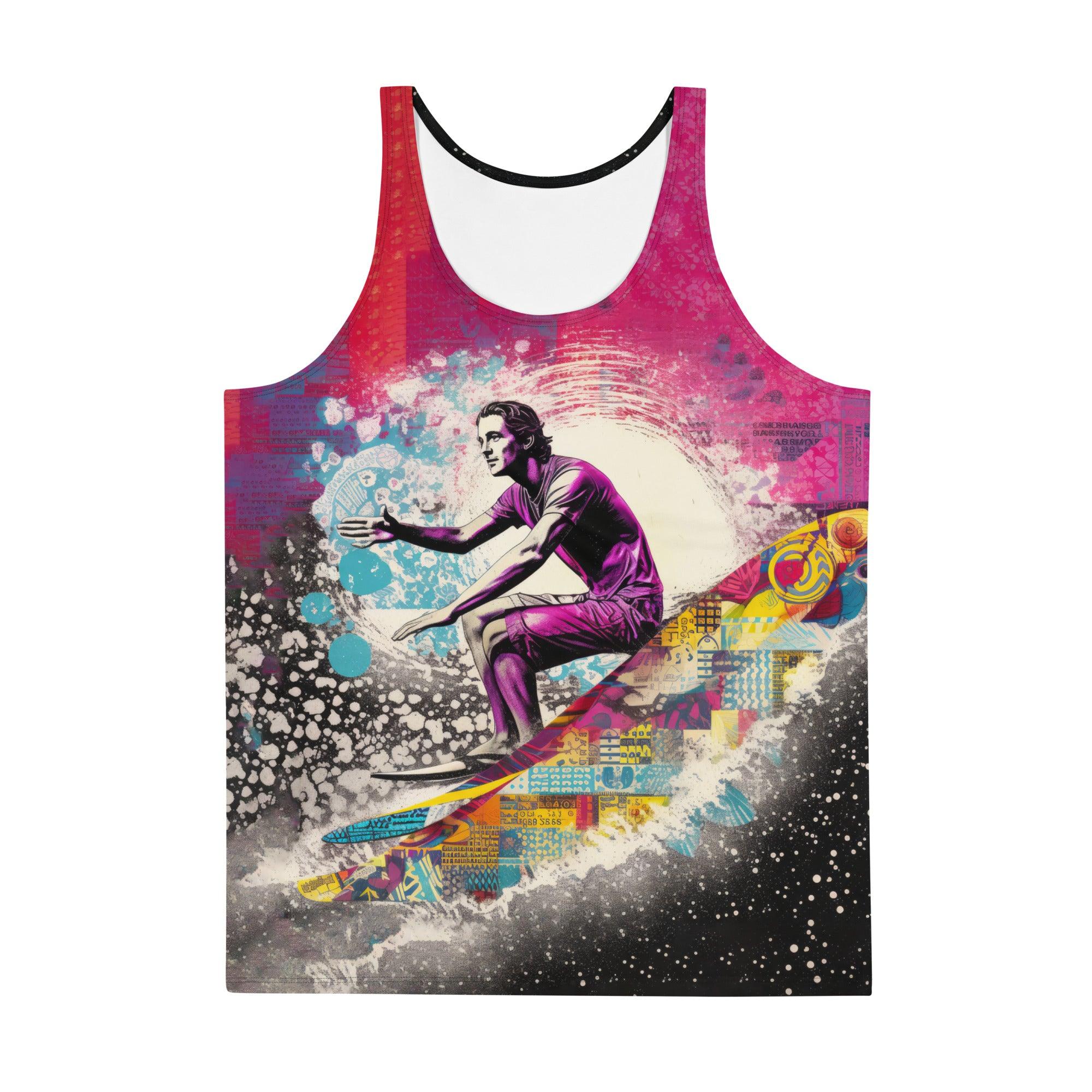 Sunset Surfer Tank Top For Men - Beyond T-shirts