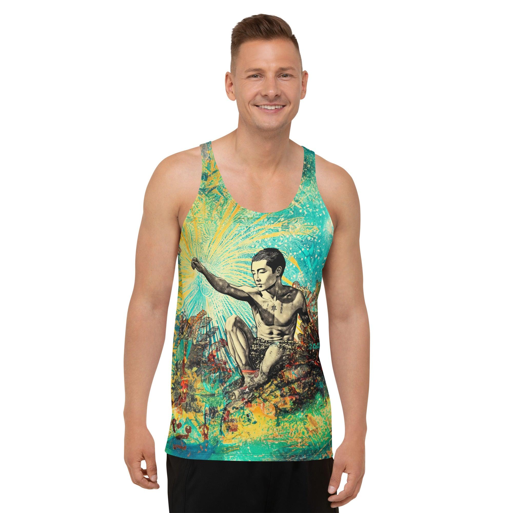 Surfing Serenity Men's Tank Top - Beyond T-shirts