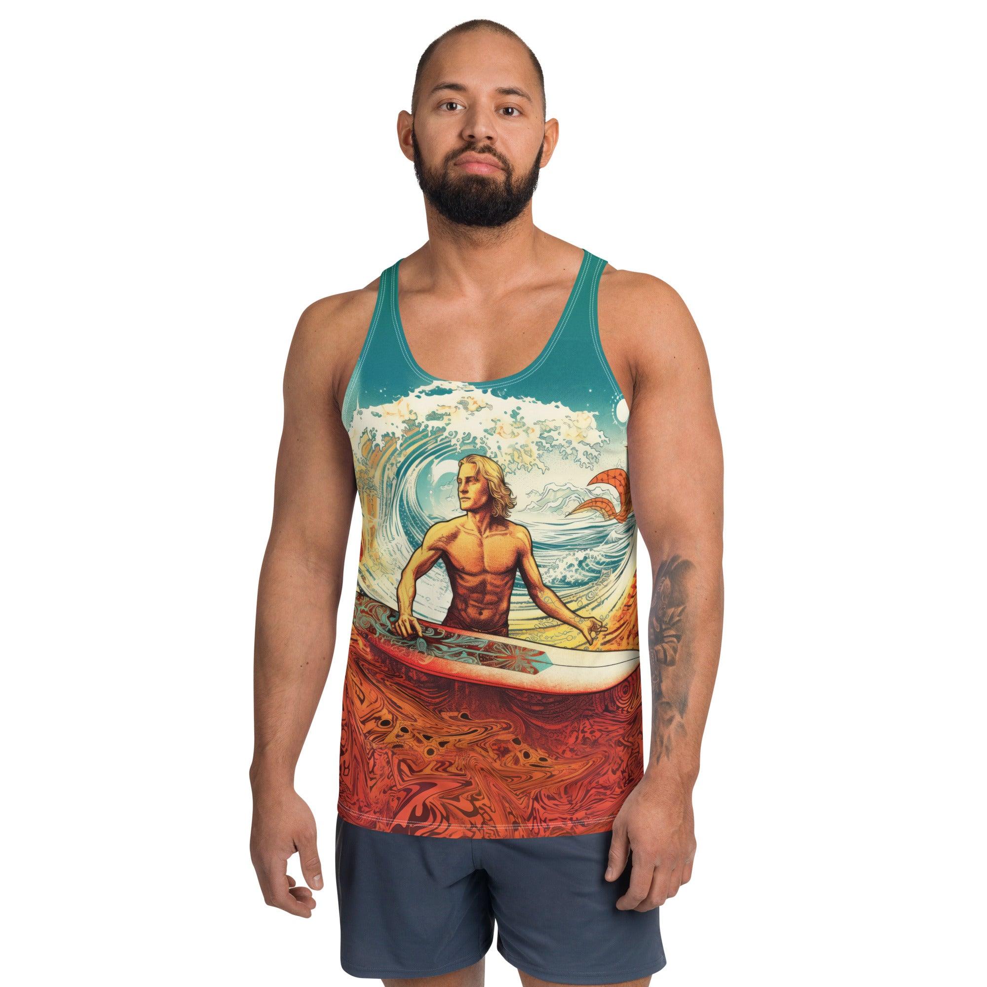 Surfing Sunset Men's Tank Top - Beyond T-shirts