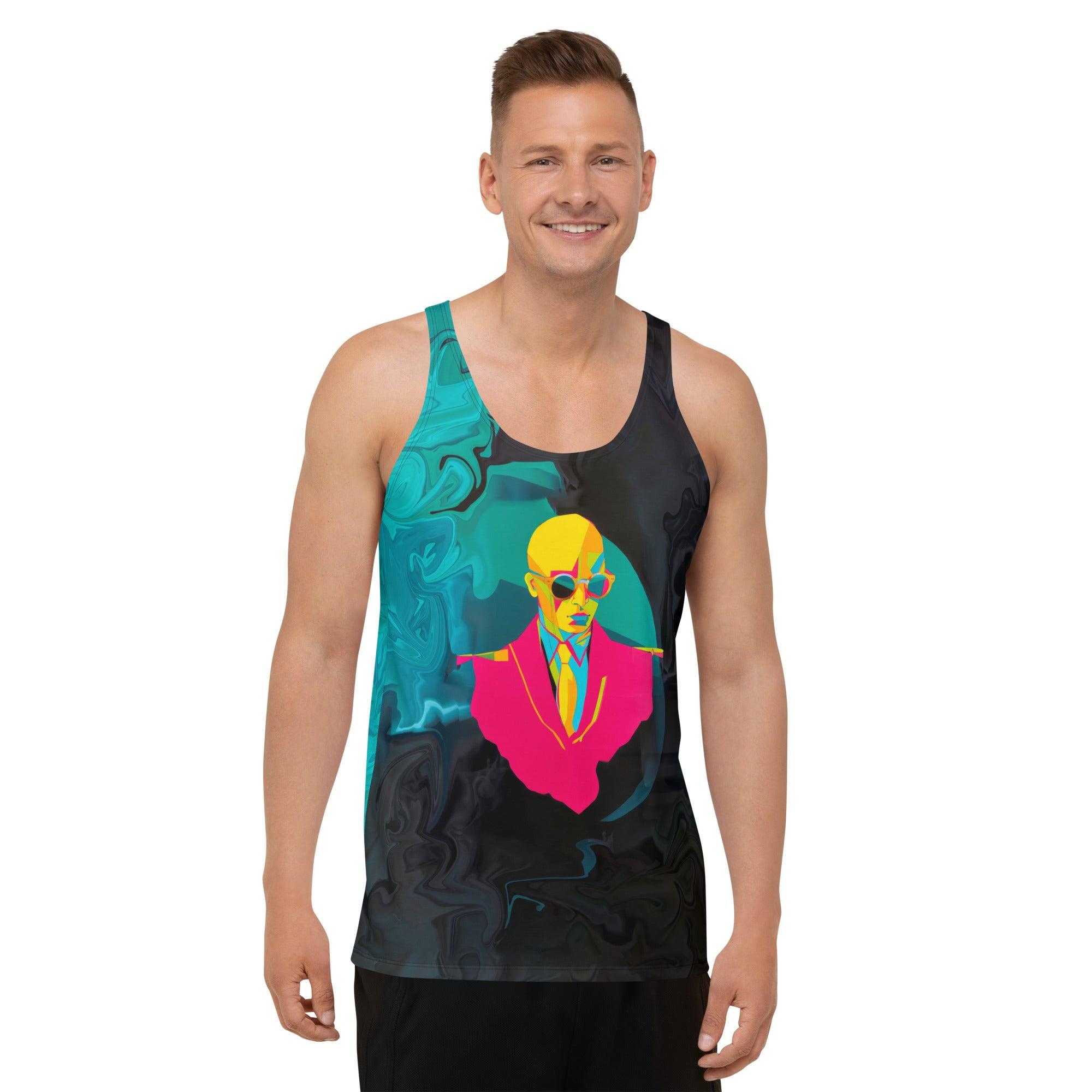 Retro Neon All-Over Print Men's Tank Top - Beyond T-shirts