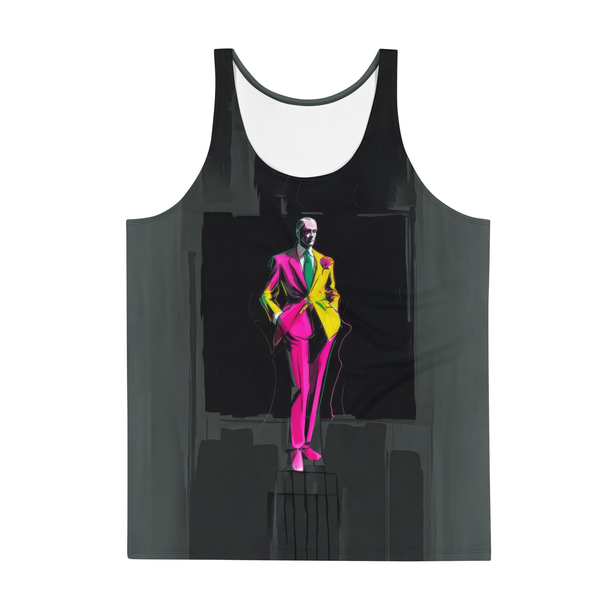 Futuristic Lines All-Over Print Men's Tank Top - Beyond T-shirts