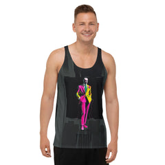 Futuristic Lines All-Over Print Men's Tank Top - Beyond T-shirts