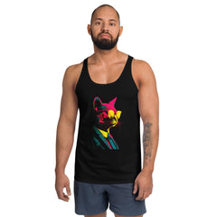 Curious Cat All-Over Print Men's Tank Top - Beyond T-shirts