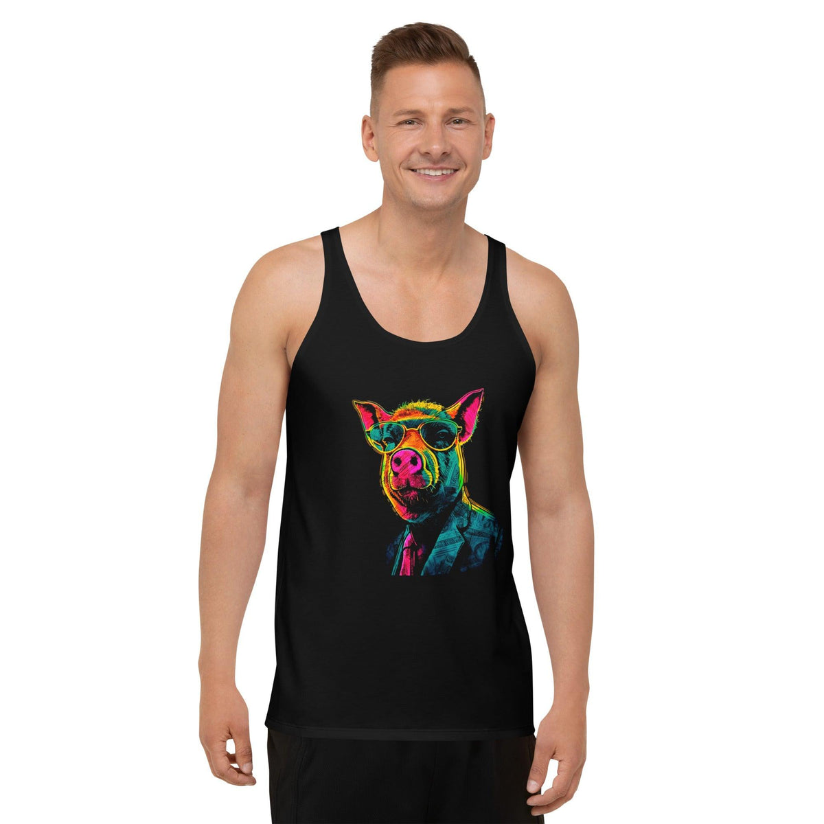 Playful Pig All-Over Print Men's Tank Top - Beyond T-shirts