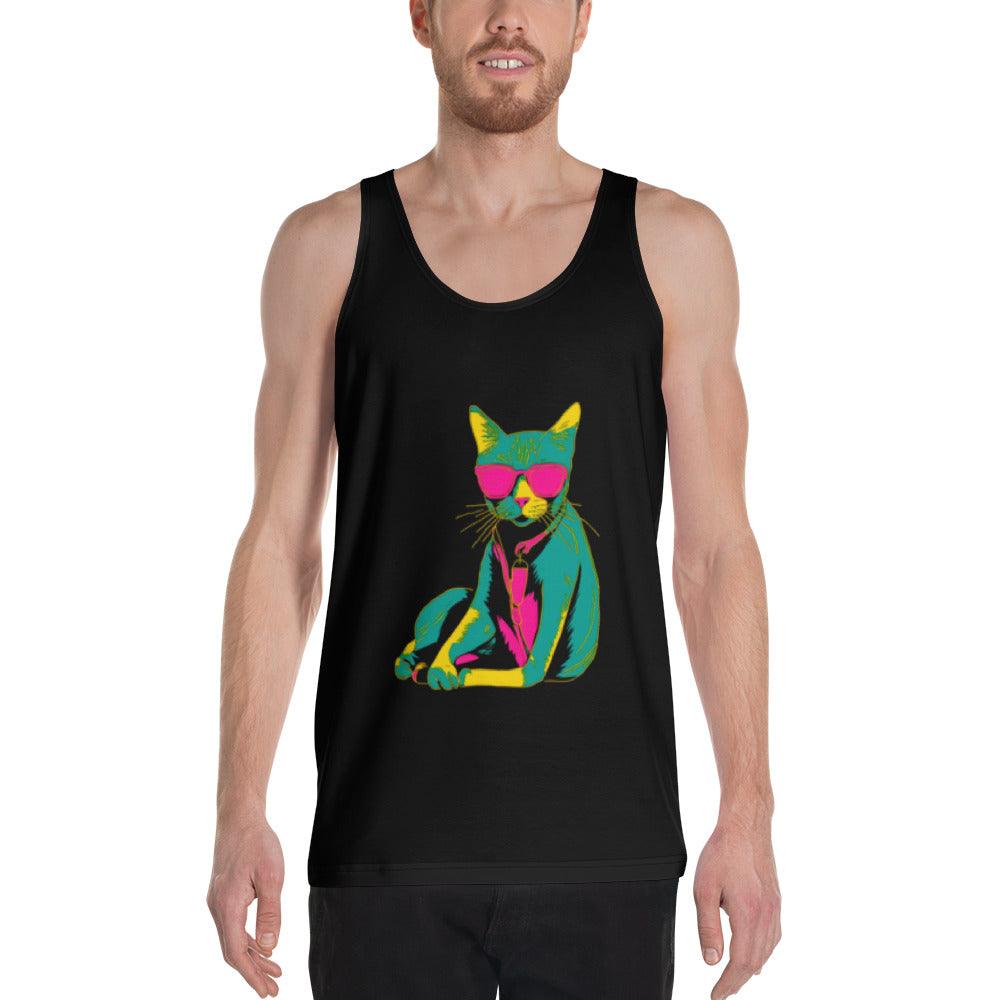 Whimsical Cat Dreams All-Over Print Men's Tank Top - Beyond T-shirts