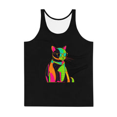 Enigmatic Feline Whispers All-Over Print Men's Tank Top - Beyond T-shirts