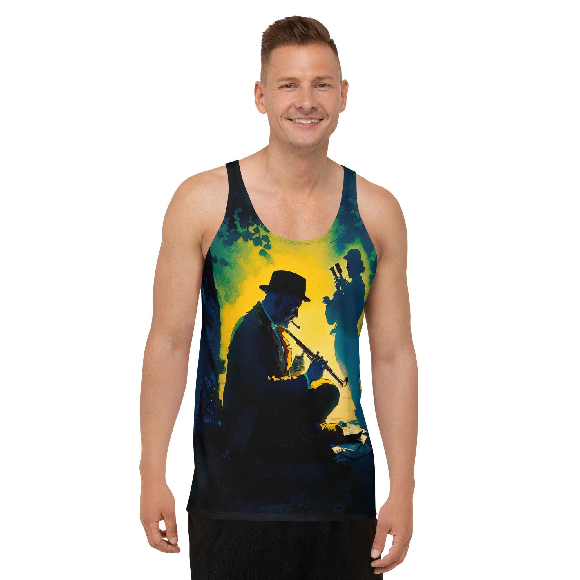 Retro Vinyl Record Men's Tank Top - Music Lover's Delight - Beyond T-shirts