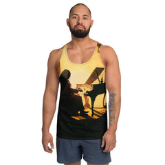 Music Vibes All-Over Print Tank Top for Men - Groove On! - Beyond T-shirts