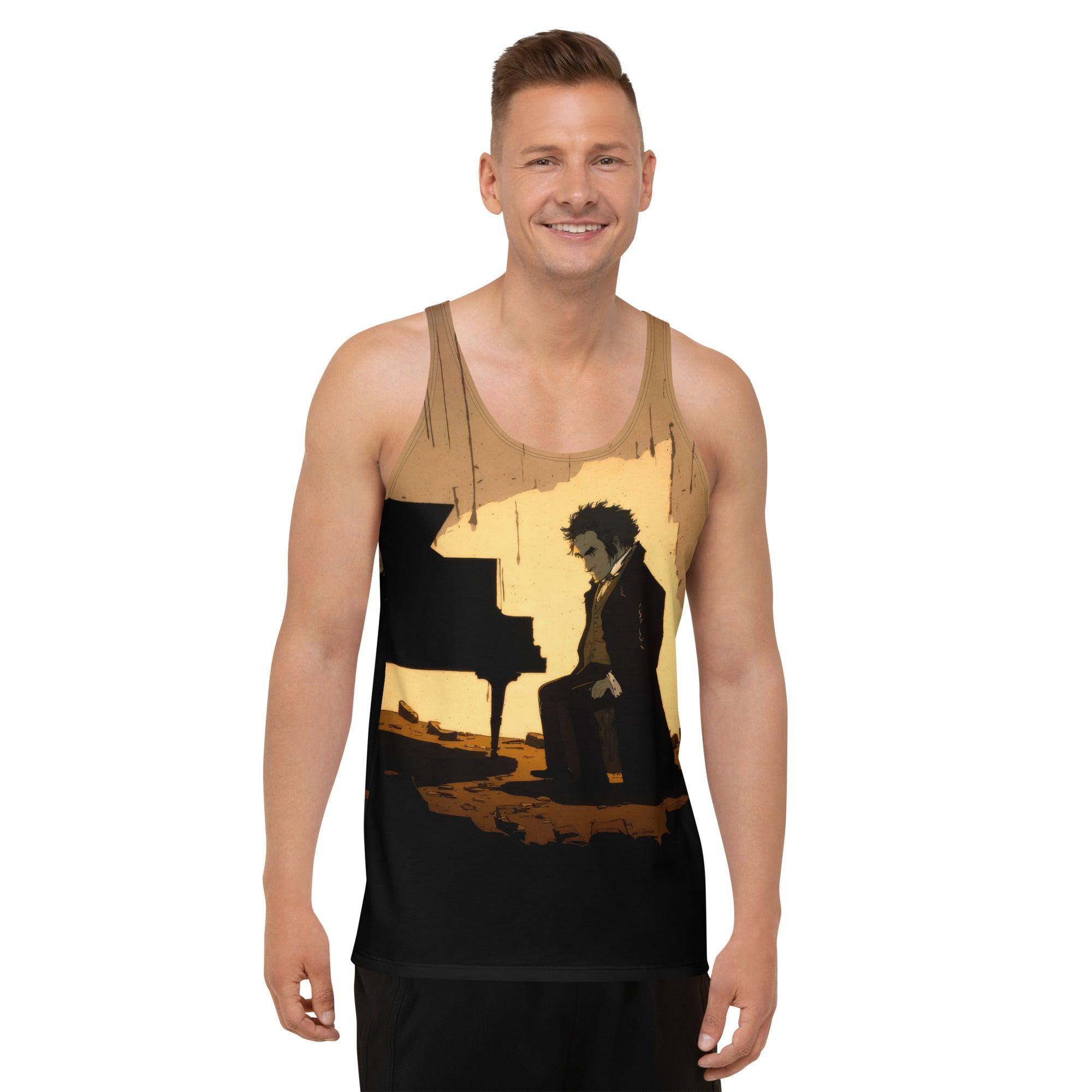 Acoustic Guitar Serenade Men's Tank Top - Strumming Stories - Beyond T-shirts