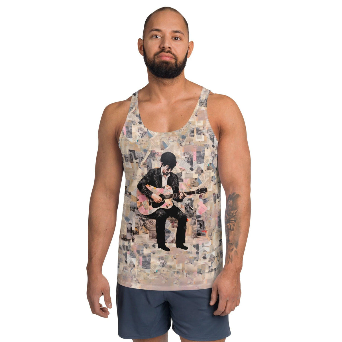 Dynamic Rhythms Men's Music-Inspired Tank Top - Beyond T-shirts