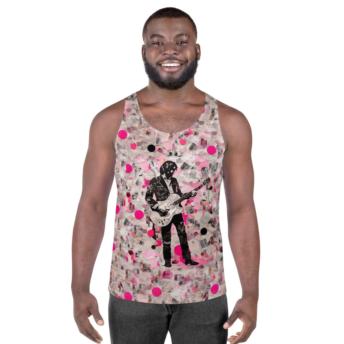 Music Notes Unleashed Men's Music Themed Tank Top - Beyond T-shirts