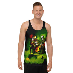 Cemetery Midnight Feast Men's Halloween Tank Top - Beyond T-shirts