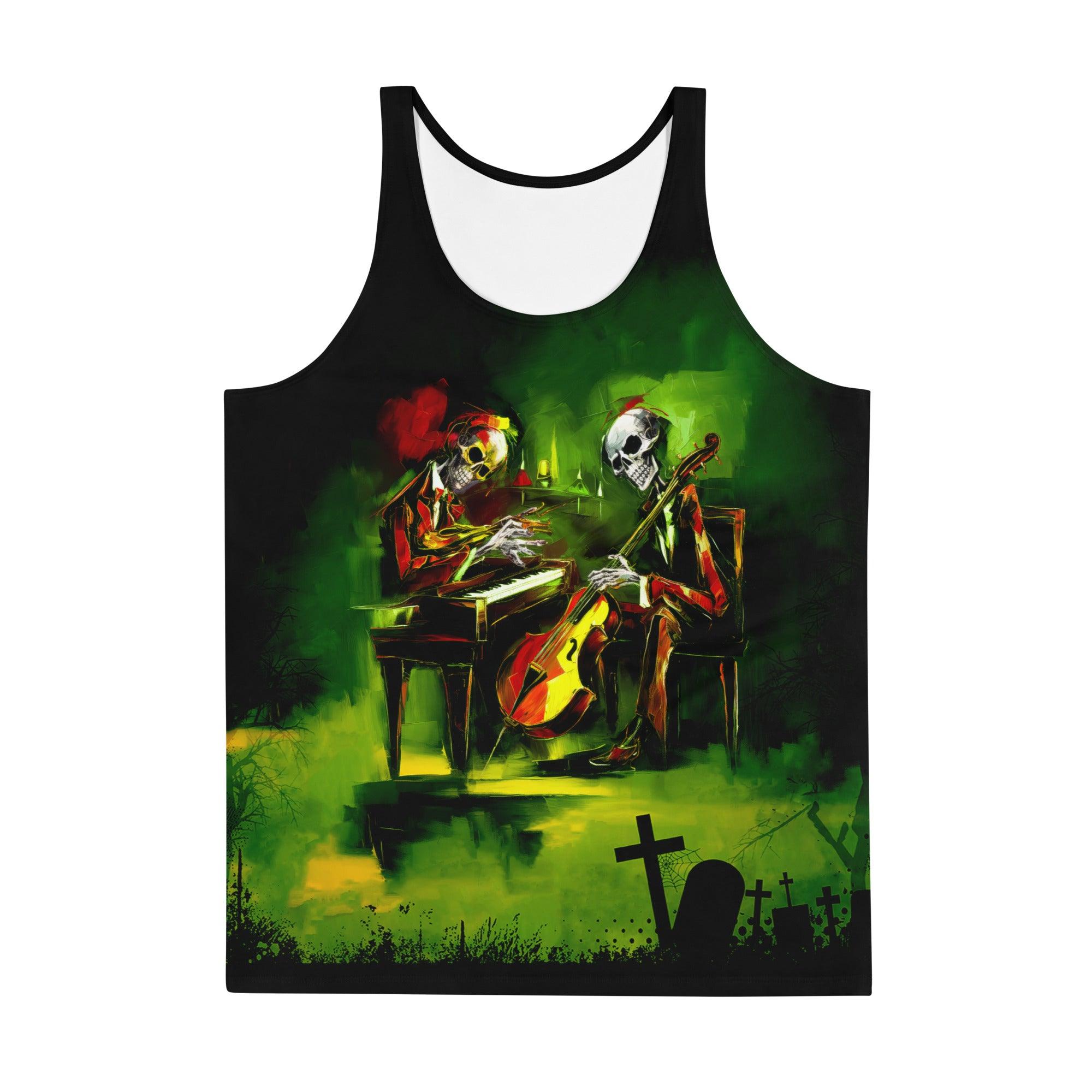 Cemetery Midnight Feast Men's Halloween Tank Top - Beyond T-shirts