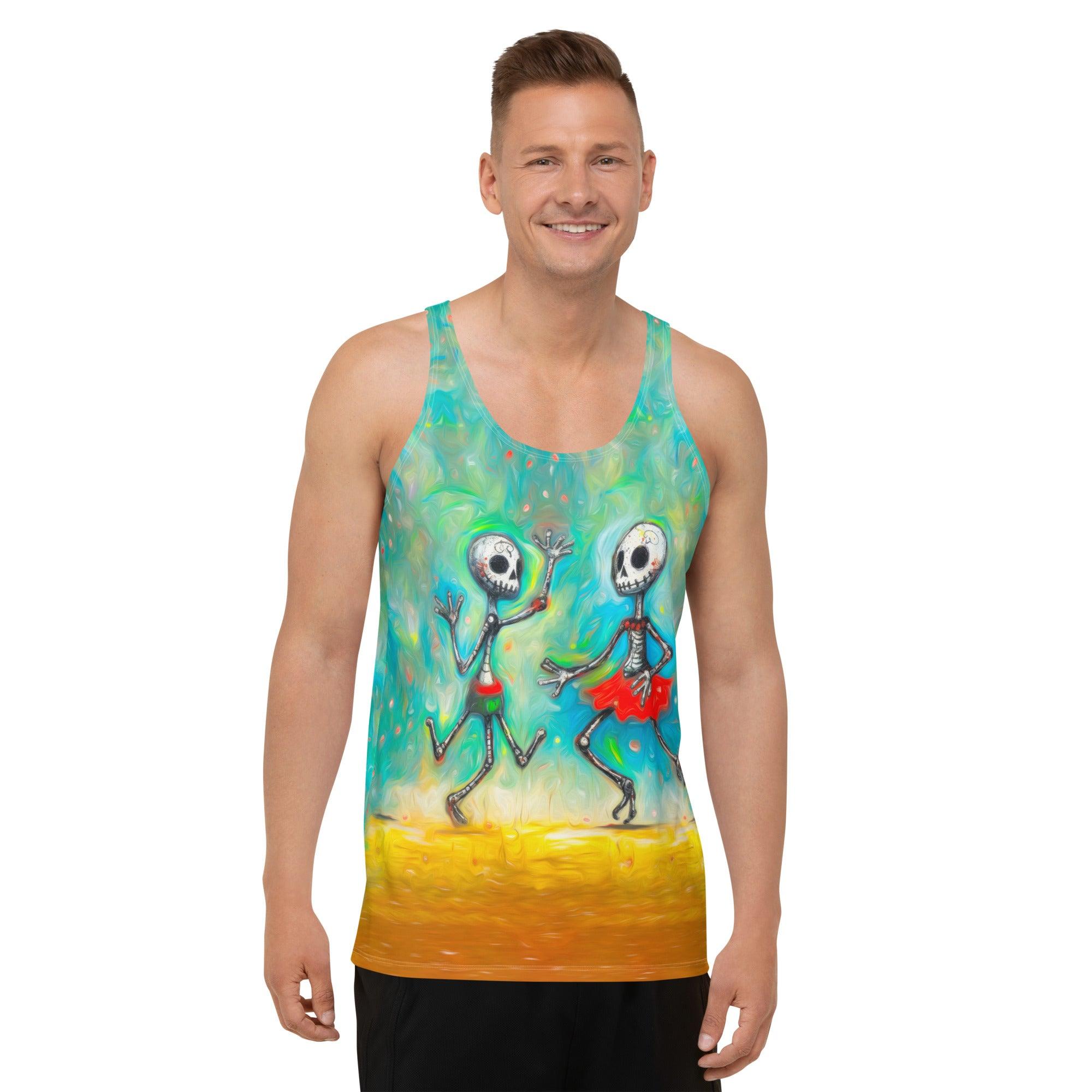 Skeleton Dance Party Men's All-Over Print Tank Top - Beyond T-shirts