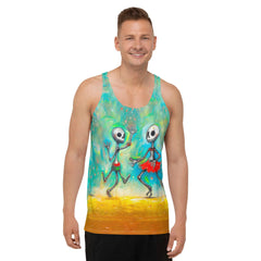 Skeleton Dance Party Men's All-Over Print Tank Top - Beyond T-shirts