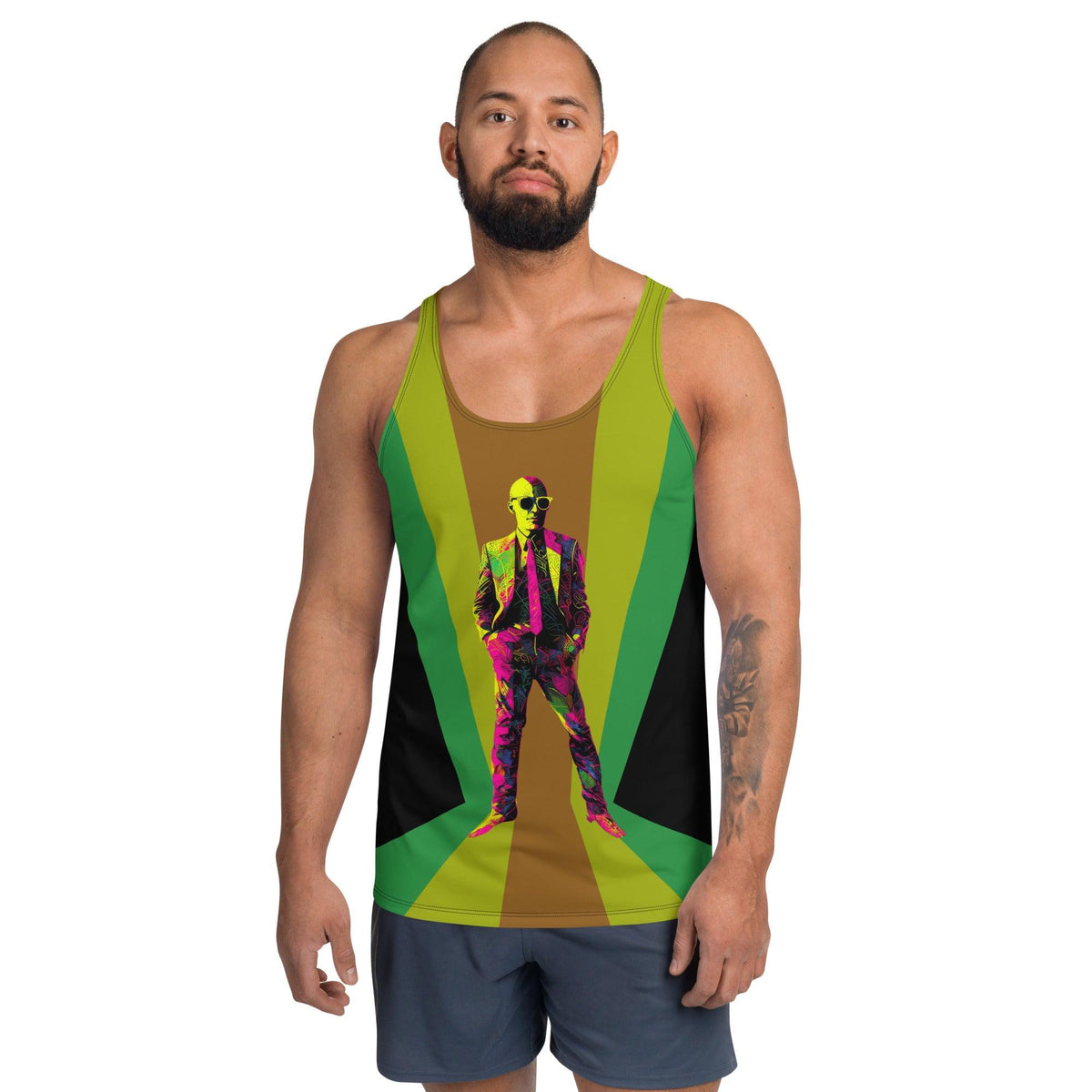 Retro Chic Revival Men's All-Over Print Tank Top - Beyond T-shirts