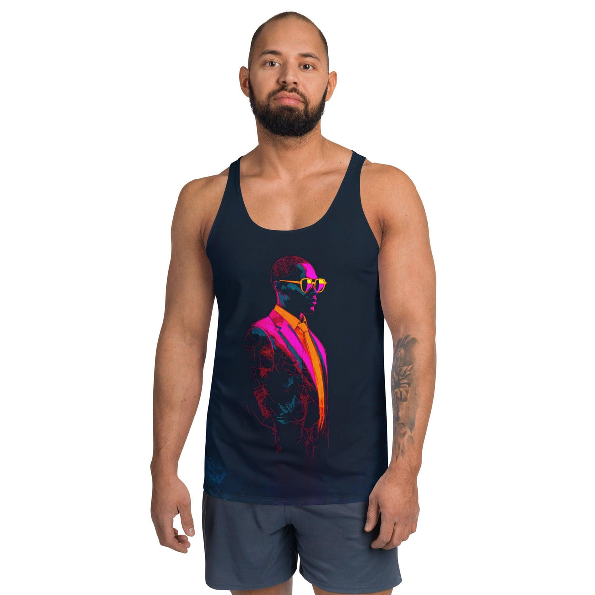 Futuristic Fashion Forward Men's All-Over Print Tank Top - Beyond T-shirts