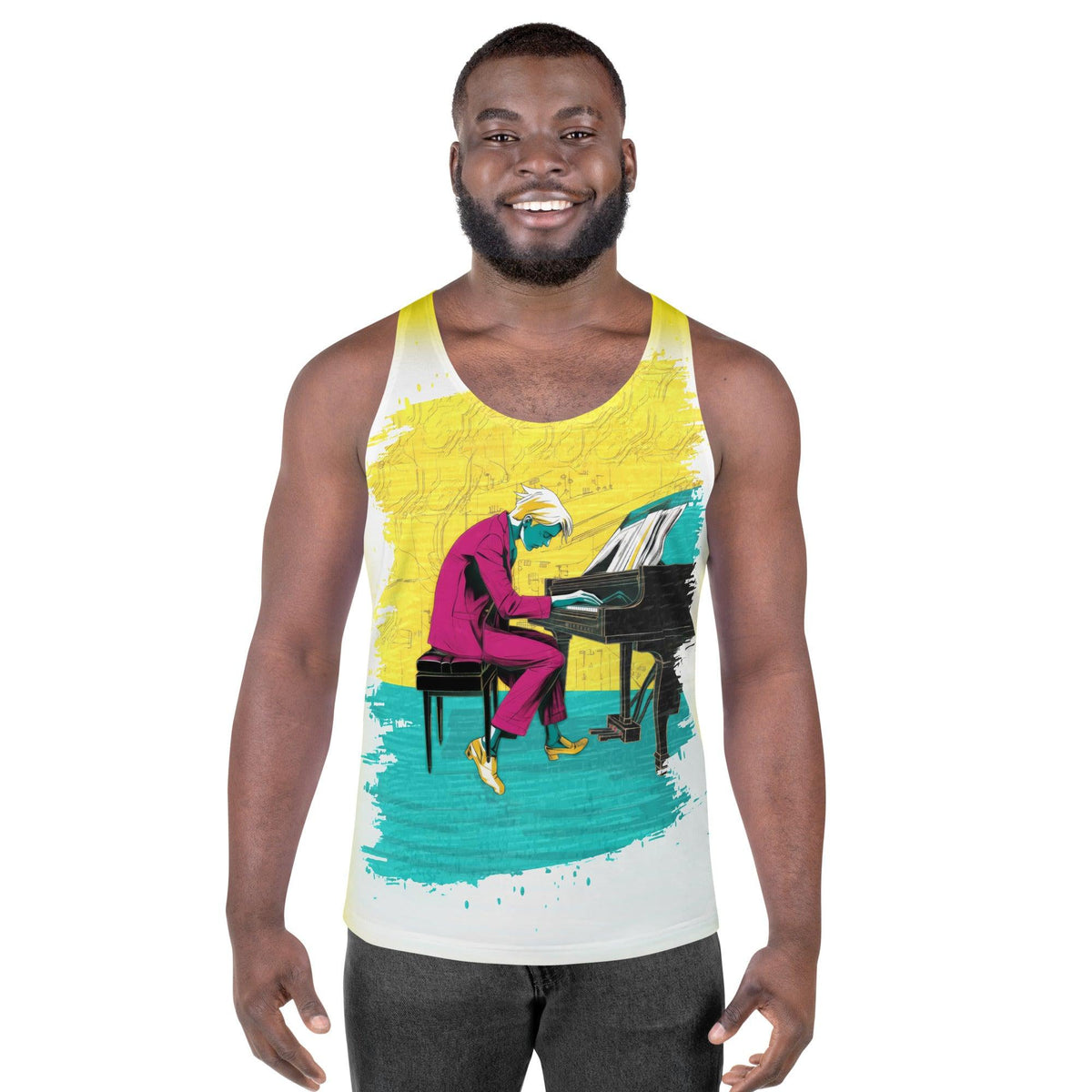 Urban Elegance All-Over Print Men's Tank Top - Beyond T-shirts