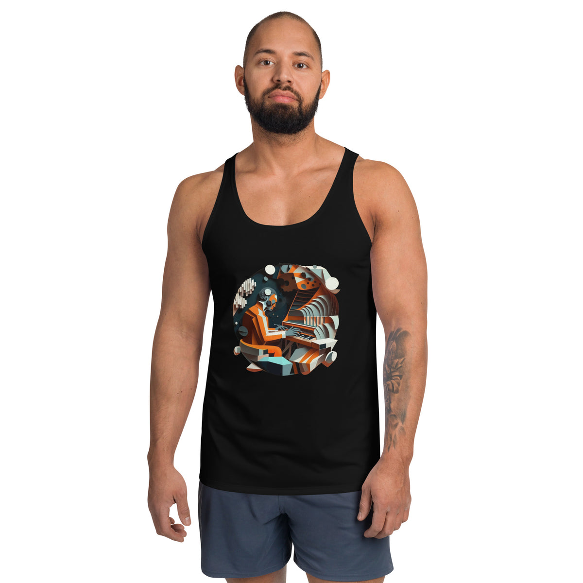 Melodic Motif All-Over Print Men's Tank Top