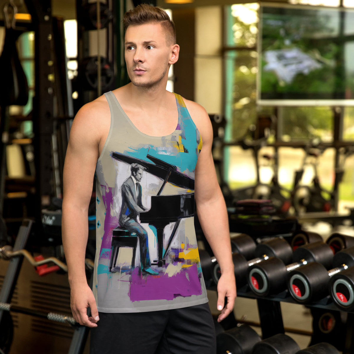 Minimalist Abstract Elegance Men's Tank Top