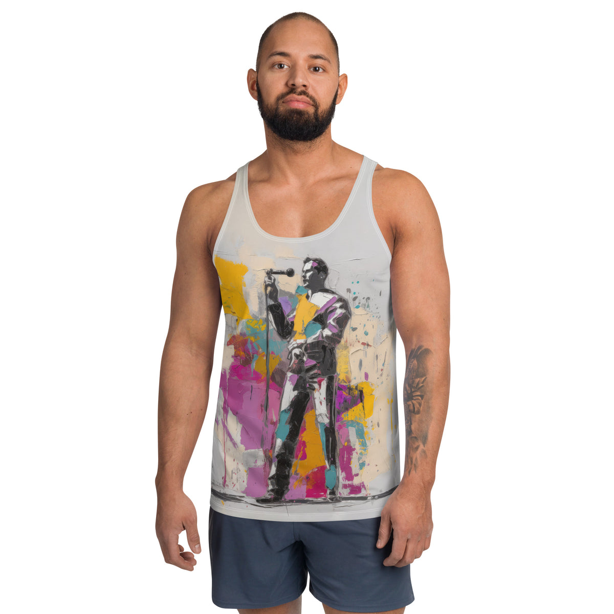 Abstract Echoes All-Over Print Men's Tank Top