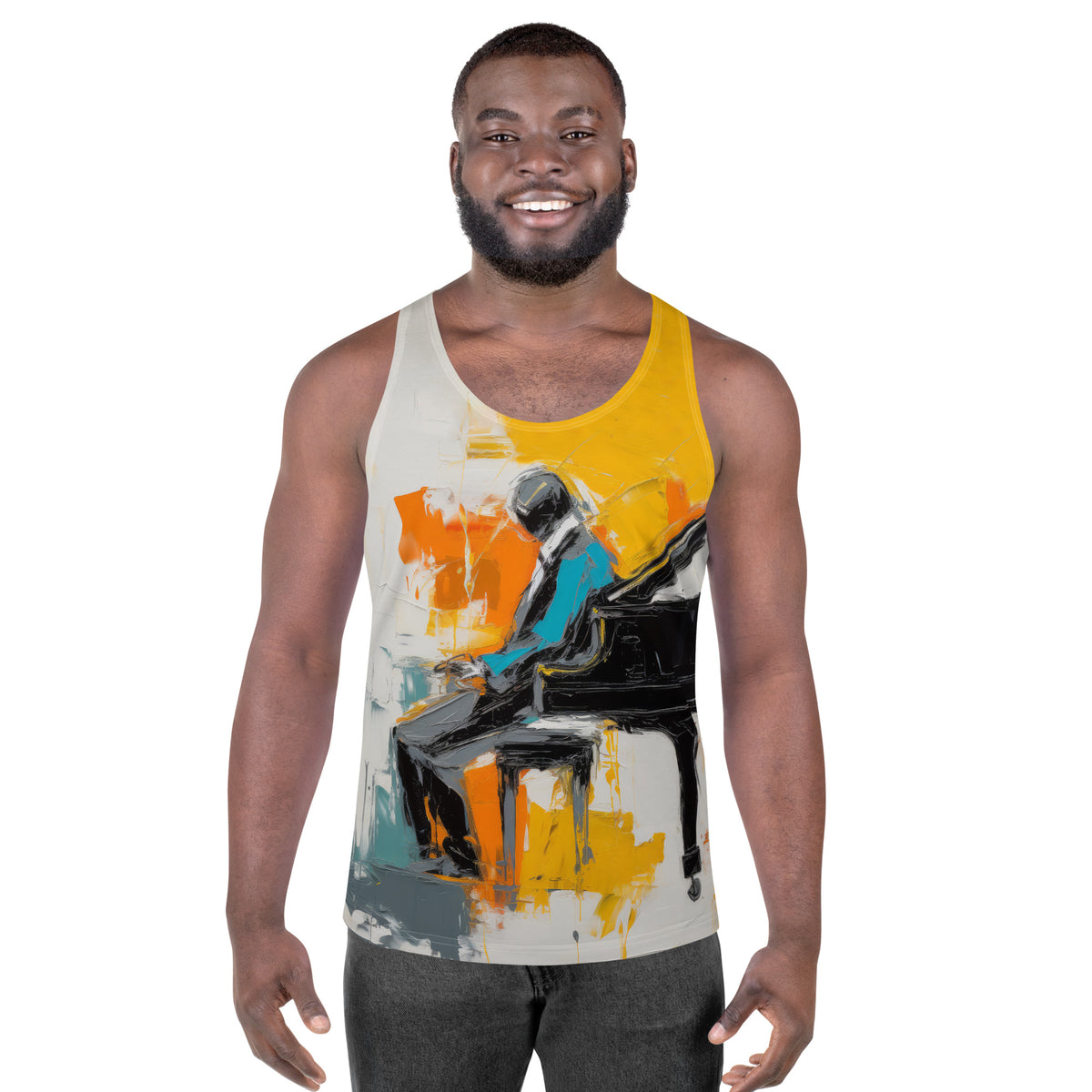 Abstract Elegance Minimalist Men's Tank Top