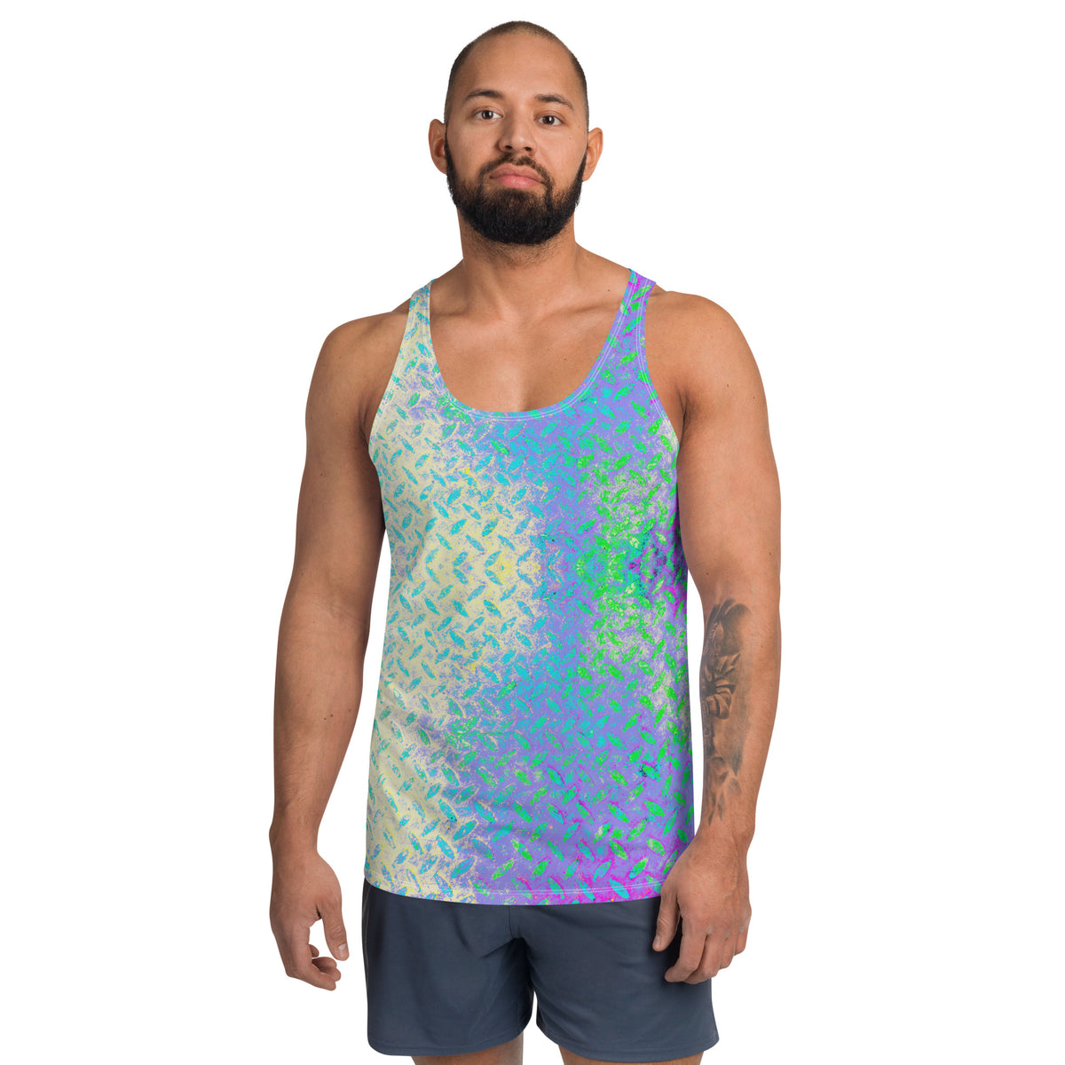 Linen Serenity Texture Men's Tank Top