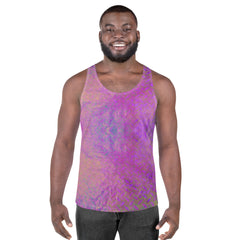 Plush Pinstripe Texture Men's Tank Top