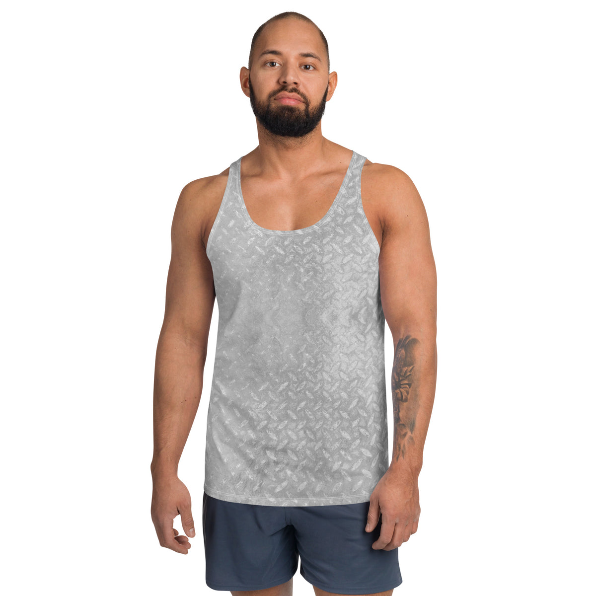 Diamond Jacquard Texture Men's Tank Top