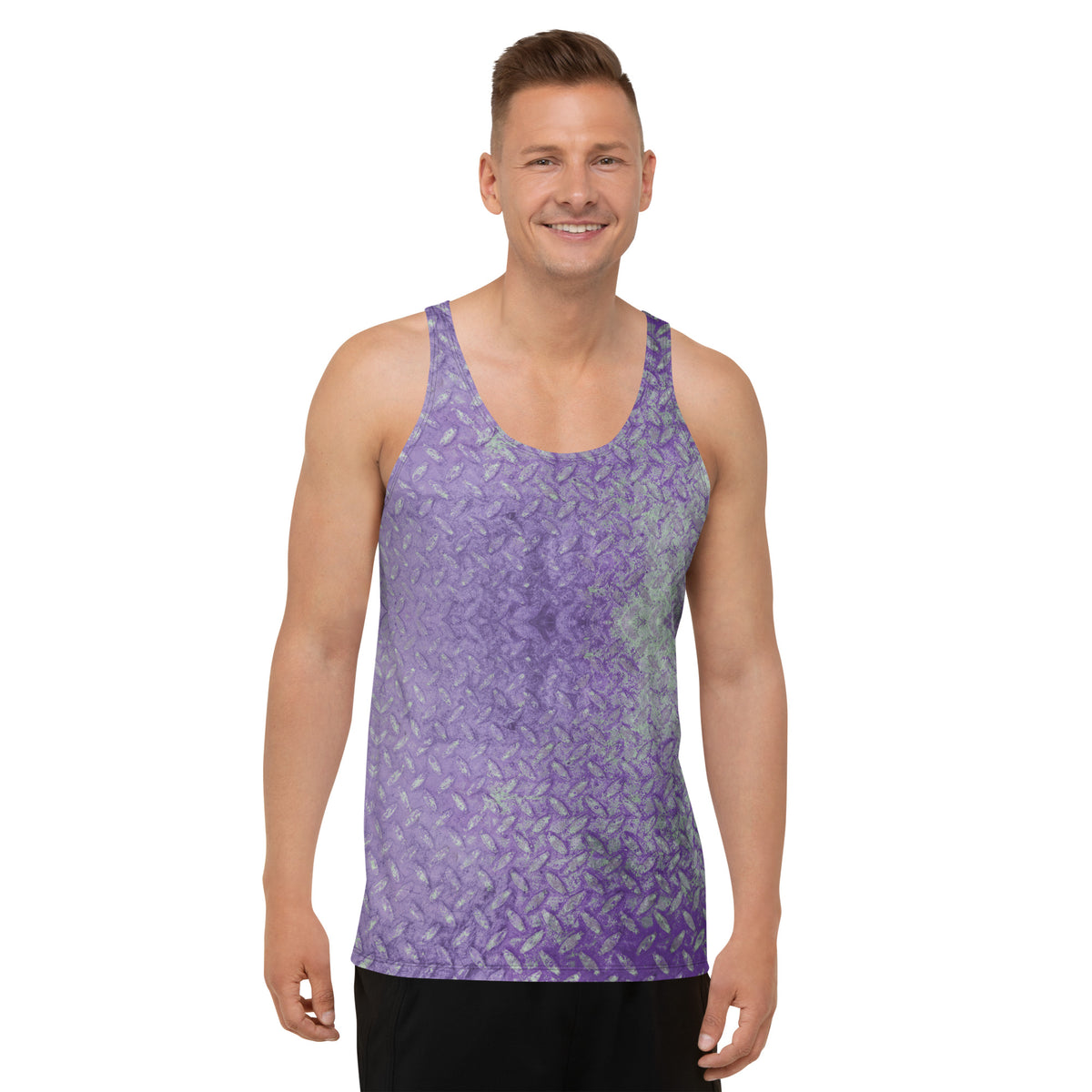 Linen Elegance Texture Men's Tank Top