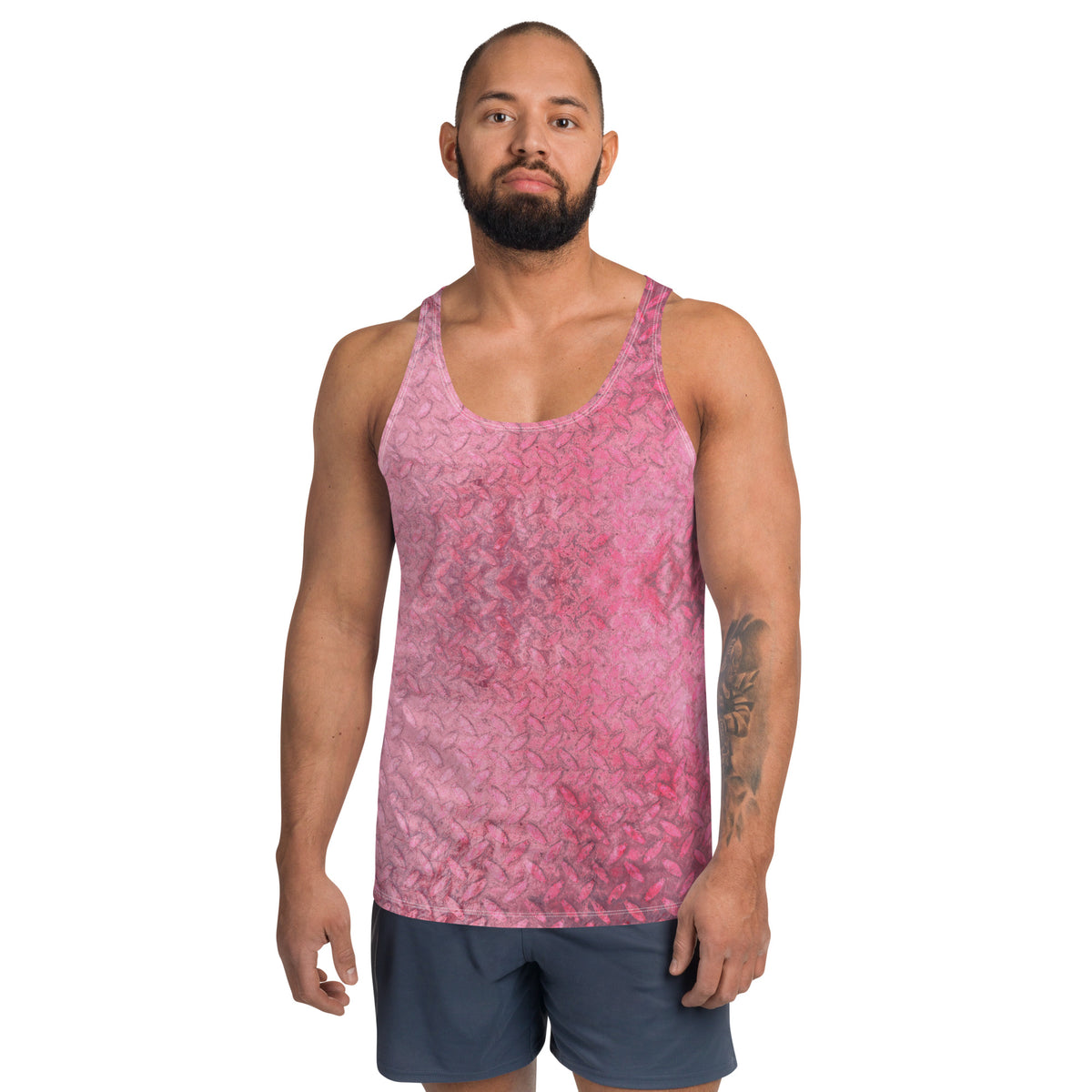 Satin Serenity Texture Men's Tank Top