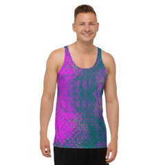 Plush Chevron Texture Men's Tank Top