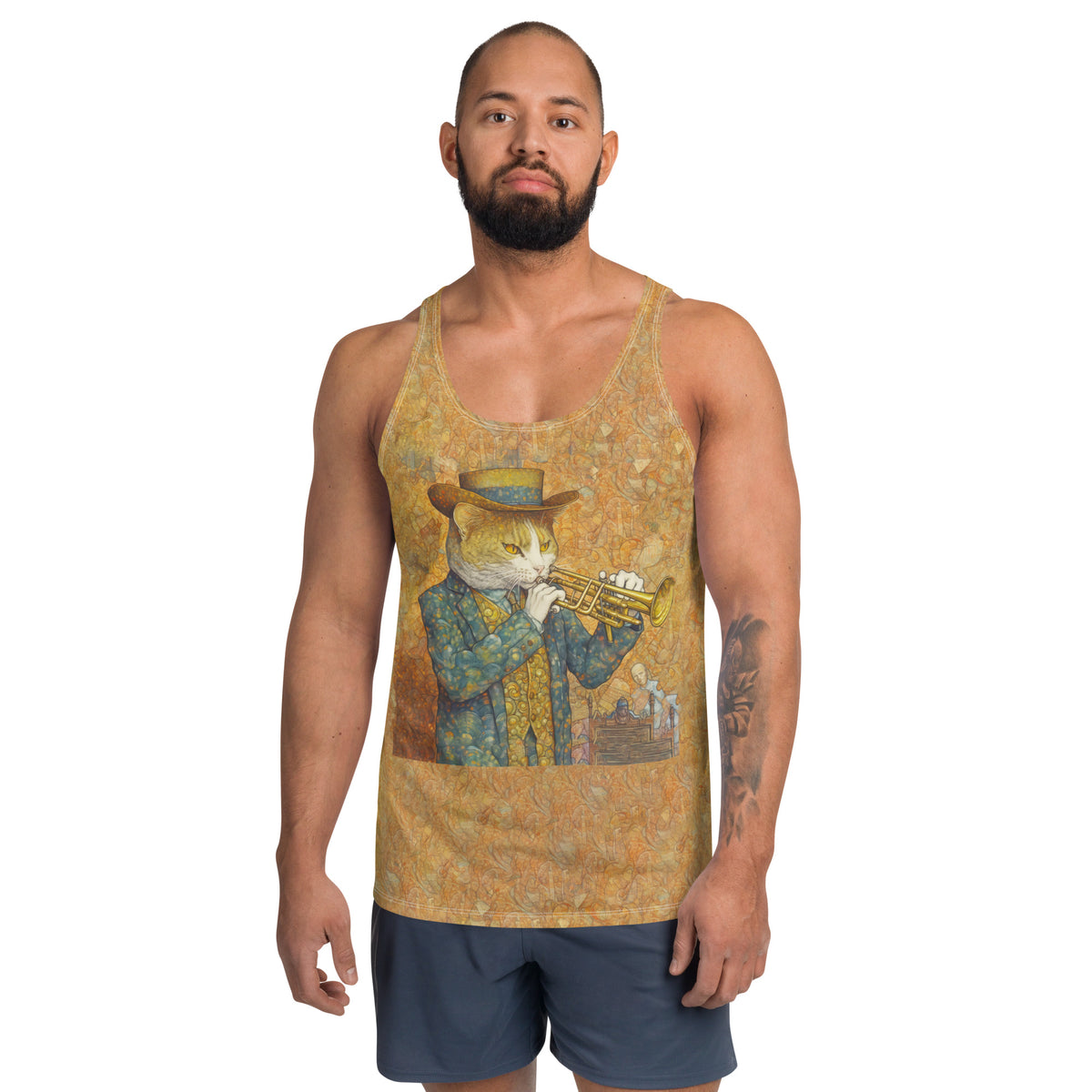 Cool Cat All-Over Print Men's Tank Top